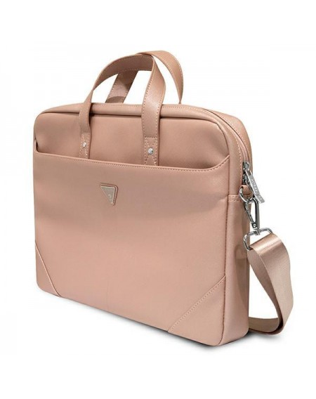 Guess Bag GUCB15PSATLP 16 &quot;pink / pink Saffiano Triangle Logo