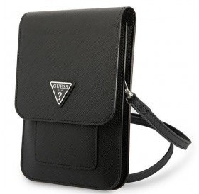 Guess Handbag GUWBSATMBK black / black Saffiano Triangle