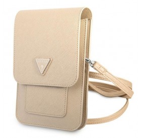 Guess Handbag GUWBSATMLG beige / beige Saffiano Triangle