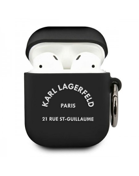 Karl Lagerfeld KLACA2SILRSGBK AirPods cover black / black Silicone RSG