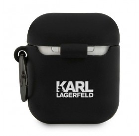 Karl Lagerfeld KLACA2SILRSGBK AirPods cover black / black Silicone RSG