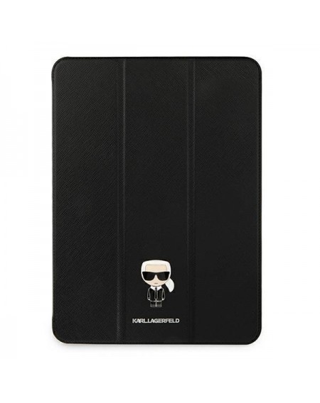 Karl Lagerfeld KLFC12OKMK iPad 12.9" Pro 2021 Book Cover czarny/black Saffiano Karl Iconic