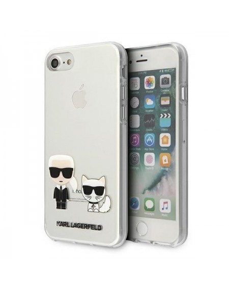 Karl Lagerfeld KLHCI8CKTR iPhone 7/8/SE 2020 / SE 2022 hardcase Transparent Karl &amp; Choupette