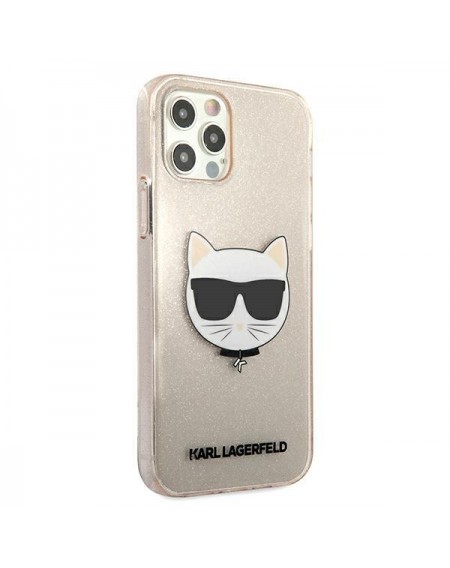 Karl Lagerfeld KLHCP12MCHTUGLGO iPhone 12/12 Pro 6.1&quot; gold/gold hardcase Glitter Choupette