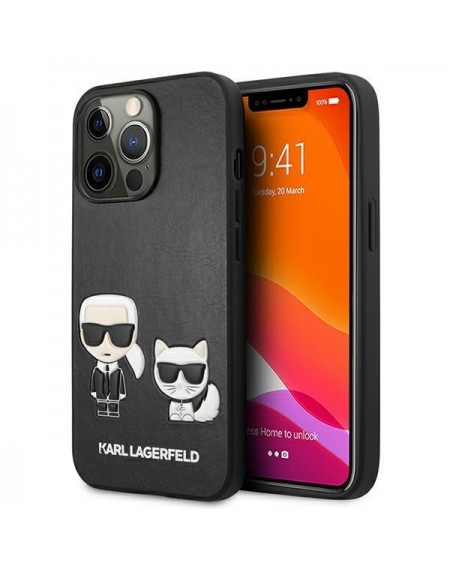 Karl Lagerfeld KLHCP13LPCUSKCBK iPhone 13 Pro / 13 6,1" czarny/black hardcase Ikonik Karl & Choupette