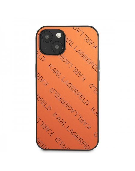 Karl Lagerfeld KLHCP13SPTLO iPhone 13 mini 5,4 &quot;hardcase orange / orange Perforated Allover