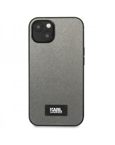 Karl Lagerfeld KLHCP13SSFMP2DG iPhone 13 mini 5,4 &quot;hardcase silver / silver Saffiano Plaque