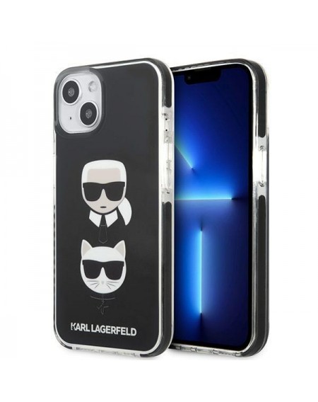 Karl Lagerfeld KLHCP13STPE2TK iPhone 13 mini 5,4 &quot;hardcase black / black Karl &amp; Choupette Head