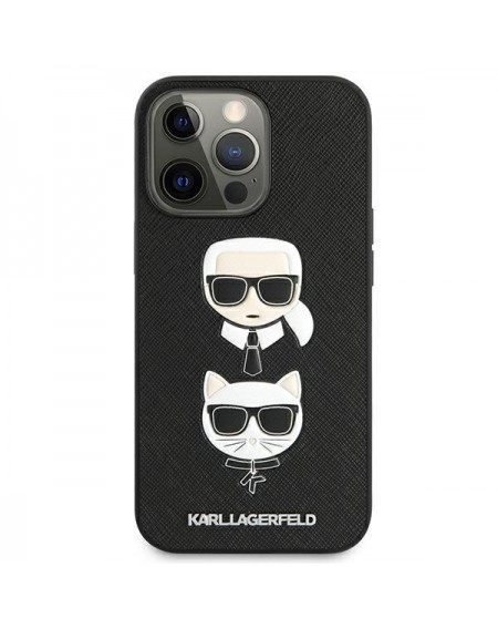 Karl Lagerfeld KLHCP13XSAKICKCBK iPhone 13 Pro Max 6.7&quot; black/black hardcase Saffiano Karl &amp; Choupette