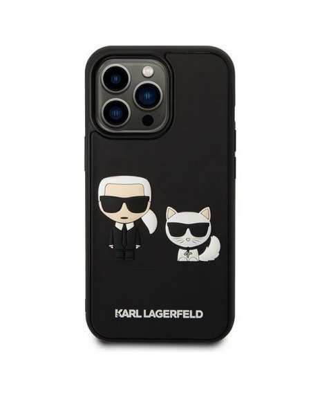 Karl Lagerfeld KLHCP14L3DRKCK iPhone 14 Pro 6,1" czarny/black hardcase Karl&Choupette Ikonik 3D