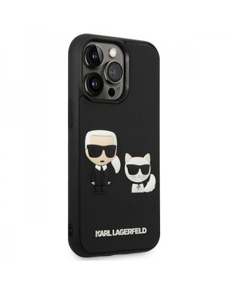Karl Lagerfeld KLHCP14L3DRKCK iPhone 14 Pro 6,1" czarny/black hardcase Karl&Choupette Ikonik 3D
