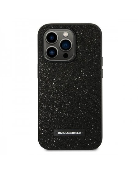 Karl Lagerfeld KLHCP14LG2ELK iPhone 14 Pro 6.1 &quot;hardcase black / black Glitter Plaque Logo