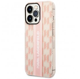 Karl Lagerfeld KLHCP14LHKLSPCP iPhone 14 Pro 6.1 &quot;hardcase pink / pink Mono Vertical Stripe