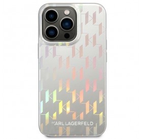 Karl Lagerfeld KLHCP14LLGMMSV3 iPhone 14 Pro 6.1 &quot;hardcase silver / silver Monogram Iridescent