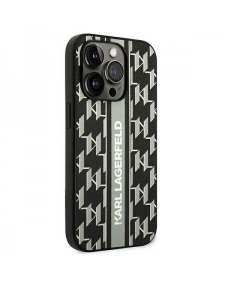 Karl Lagerfeld KLHCP14LPGKLSKG iPhone 14 Pro 6.1 &quot;hardcase gray / gray Monogram Stripe