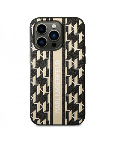Karl Lagerfeld KLHCP14LPGKLSKW iPhone 14 Pro 6.1 &quot;hardcase brown / brown Monogram Stripe