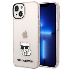Karl Lagerfeld KLHCP14MCTTRI iPhone 14 Plus 6.7 &quot;hardcase pink / pink Transparent Choupette Body