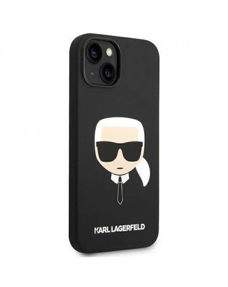 Karl Lagerfeld KLHCP14MSLKHBK iPhone 14 Plus 6.7 &quot;hardcase black / black Silicone Karl`s Head