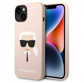 Karl Lagerfeld KLHCP14MSLKHLP iPhone 14 Plus 6.7 &quot;hardcase pink / pink Silicone Karl`s Head