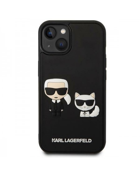 Karl Lagerfeld KLHCP14S3DRKCK iPhone 14 6.1 &quot;black / black hardcase Karl &amp; Choupette Ikonik 3D