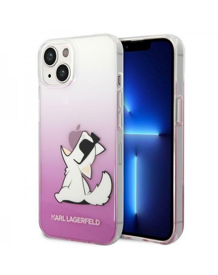 Karl Lagerfeld KLHCP14SCFNRCPI iPhone 14 6.1 &quot;hardcase pink / pink Choupette Fun