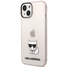 Karl Lagerfeld KLHCP14SCTTRI iPhone 14 6.1 &quot;hardcase pink / pink Transparent Choupette Body