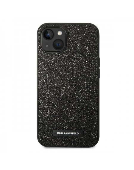 Karl Lagerfeld KLHCP14SG2ELK iPhone 14 6.1 &quot;hardcase black / black Glitter Plaque Logo