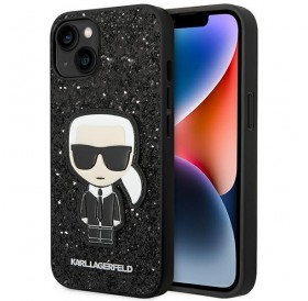 Karl Lagerfeld KLHCP14SGFKPK iPhone 14 6.1 &quot;hardcase black / black Glitter Flakes Ikonik