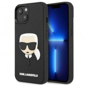 Karl Lagerfeld KLHCP14SKH3DBK iPhone 14 6.1 &quot;black / black hardcase 3D Rubber Karl`s Head