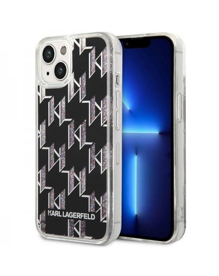 Karl Lagerfeld KLHCP14SLMNMK iPhone 14 6.1 &quot;hardcase black / black Liquid Glitter Monogram