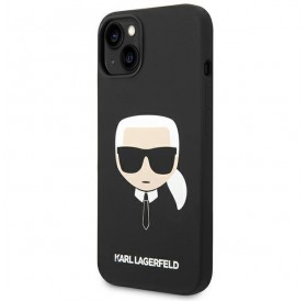 Karl Lagerfeld KLHCP14SSLKHBK iPhone 14 6.1 &quot;hardcase black / black Silicone Karl`s Head