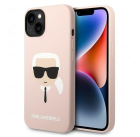 Karl Lagerfeld KLHCP14SSLKHLP iPhone 14 6.1 &quot;hardcase pink / pink Silicone Karl`s Head