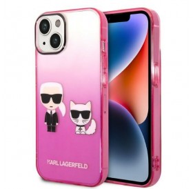 Karl Lagerfeld KLHCP14STGKCP iPhone 14 6,1" hardcase różowy/pink Gradient Ikonik Karl & Choupette