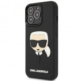 Karl Lagerfeld KLHCP14XKH3DBK iPhone 14 Pro Max 6.7 &quot;black / black hardcase 3D Rubber Karl`s Head