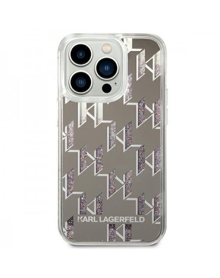 Karl Lagerfeld KLHCP14XLMNMS iPhone 14 Pro Max 6.7 &quot;hardcase silver / silver Liquid Glitter Monogram