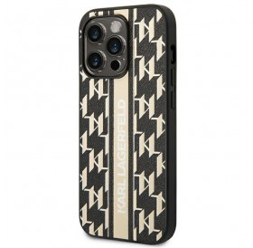 Karl Lagerfeld KLHCP14XPGKLSKW iPhone 14 Pro Max 6,7 &quot;hardcase brown / brown Monogram Stripe