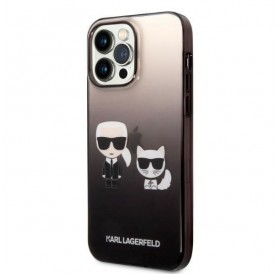 Karl Lagerfeld KLHCP14XTGKCK iPhone 14 Pro Max 6,7 &quot;hardcase black / black Gradient Ikonik Karl &amp; Choupette