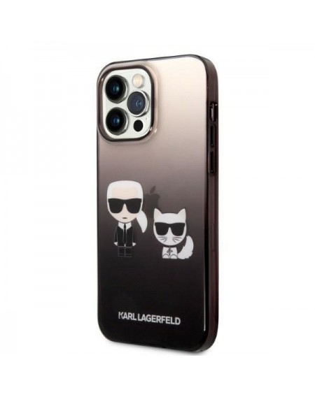 Karl Lagerfeld KLHCP14XTGKCK iPhone 14 Pro Max 6,7 &quot;hardcase black / black Gradient Ikonik Karl &amp; Choupette