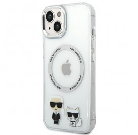 Karl Lagerfeld KLHMP14MHKCT iPhone 14 Plus 6.7 &quot;hardcase transparent / transparent Karl &amp; Choupette Aluminum Magsafe