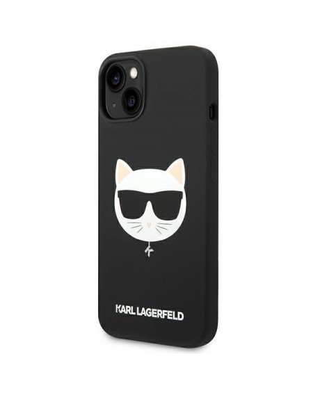 Karl Lagerfeld KLHMP14MSLCHBK iPhone 14 Plus 6.7 &quot;hardcase black / black Silicone Choupette Head Magsafe