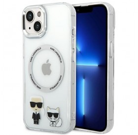 Karl Lagerfeld KLHMP14SHKCT iPhone 14 6.1 "hardcase transparent / transparent Karl & Choupette Aluminum Magsafe
