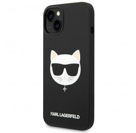 Karl Lagerfeld KLHMP14SSLCHBK iPhone 14 6.1 &quot;hardcase black / black Silicone Choupette Head Magsafe
