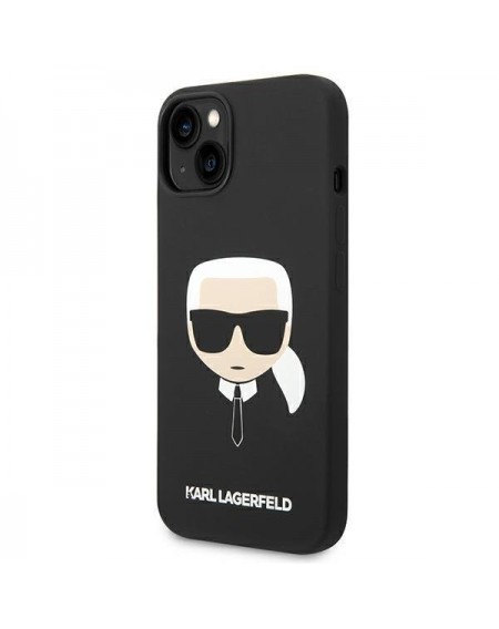 Karl Lagerfeld KLHMP14SSLKHBK iPhone 14 6.1 &quot;hardcase black / black Silicone Karl`s Head Magsafe