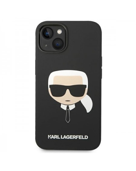 Karl Lagerfeld KLHMP14SSLKHBK iPhone 14 6.1 &quot;hardcase black / black Silicone Karl`s Head Magsafe