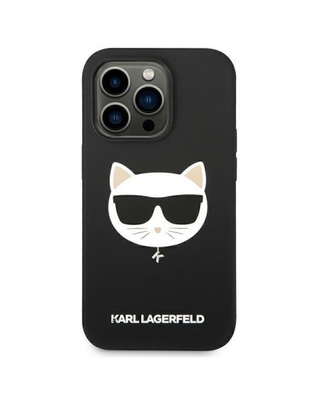 Karl Lagerfeld KLHMP14XSLCHBK iPhone 14 Pro Max 6.7 &quot;hardcase black / black Silicone Choupette Head Magsafe