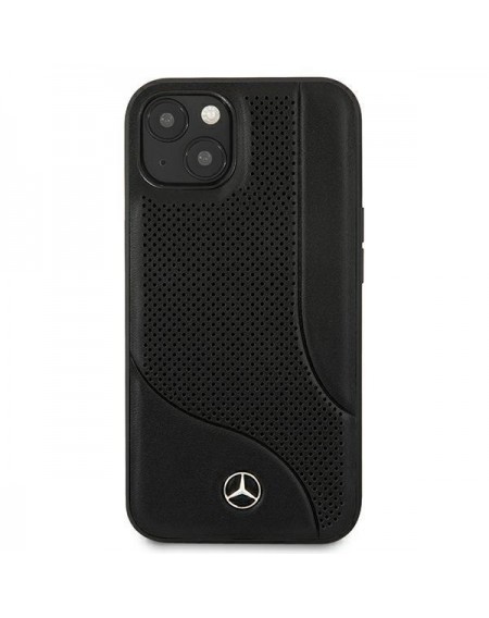 Mercedes MEHCP13MCDOBK iPhone 13 6,1" czarny/black hardcase Leather Perforated Area