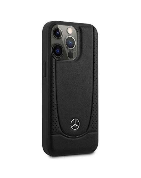 Mercedes MEHCP14LARMBK iPhone 14 Pro 6.1 &quot;black / black hardcase Leather Urban