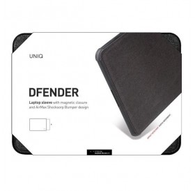 UNIQ etui Dfender laptop Sleeve 16" czarny/charcoal black