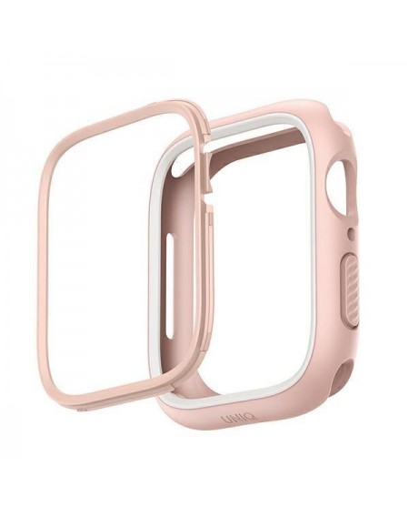 UNIQ etui Moduo Apple Watch Series  4/5/6/7/8/SE 44/45mm różowy-biały/blush-white