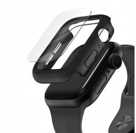 UNIQ etui Nautic Apple Watch Series 4/5/6/SE 44mm czarny/black